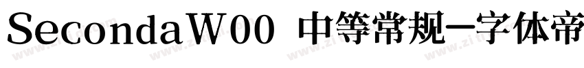 SecondaW00 中等常规字体转换